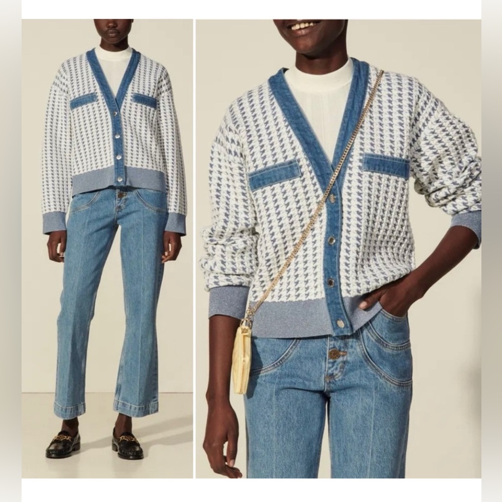 SANDRO NWT Women's Sweater jacket S (measurements + video)